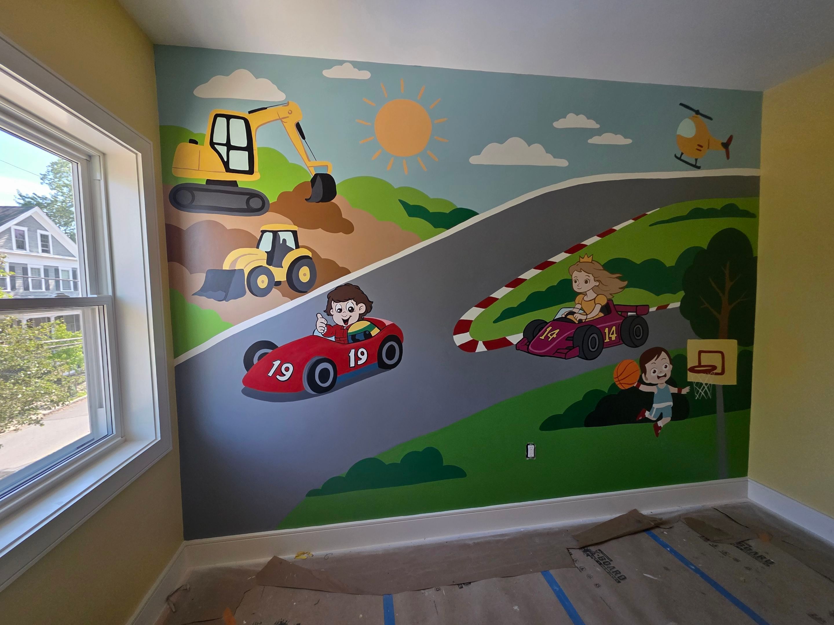 After Painting in Medford, MA - Custom Hand-Painted Mural Feature in Medford, MA